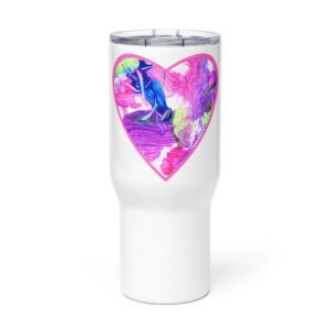 Travel mug with a handle - Chimp Artwork Design