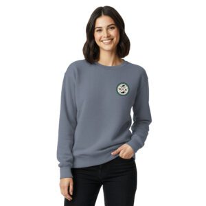 PRC X Logo Circle Crest Garment-Dyed Sweatshirt